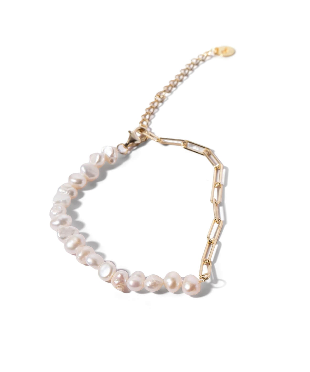 Baroque Pearl Link Chain Bracelet | AFRIZO-MIKTOS-BR