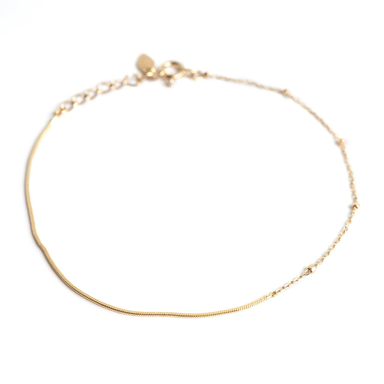 10K Gold Mix Chain Gold Bracelet | ARIADNE-MIKTOS-BR