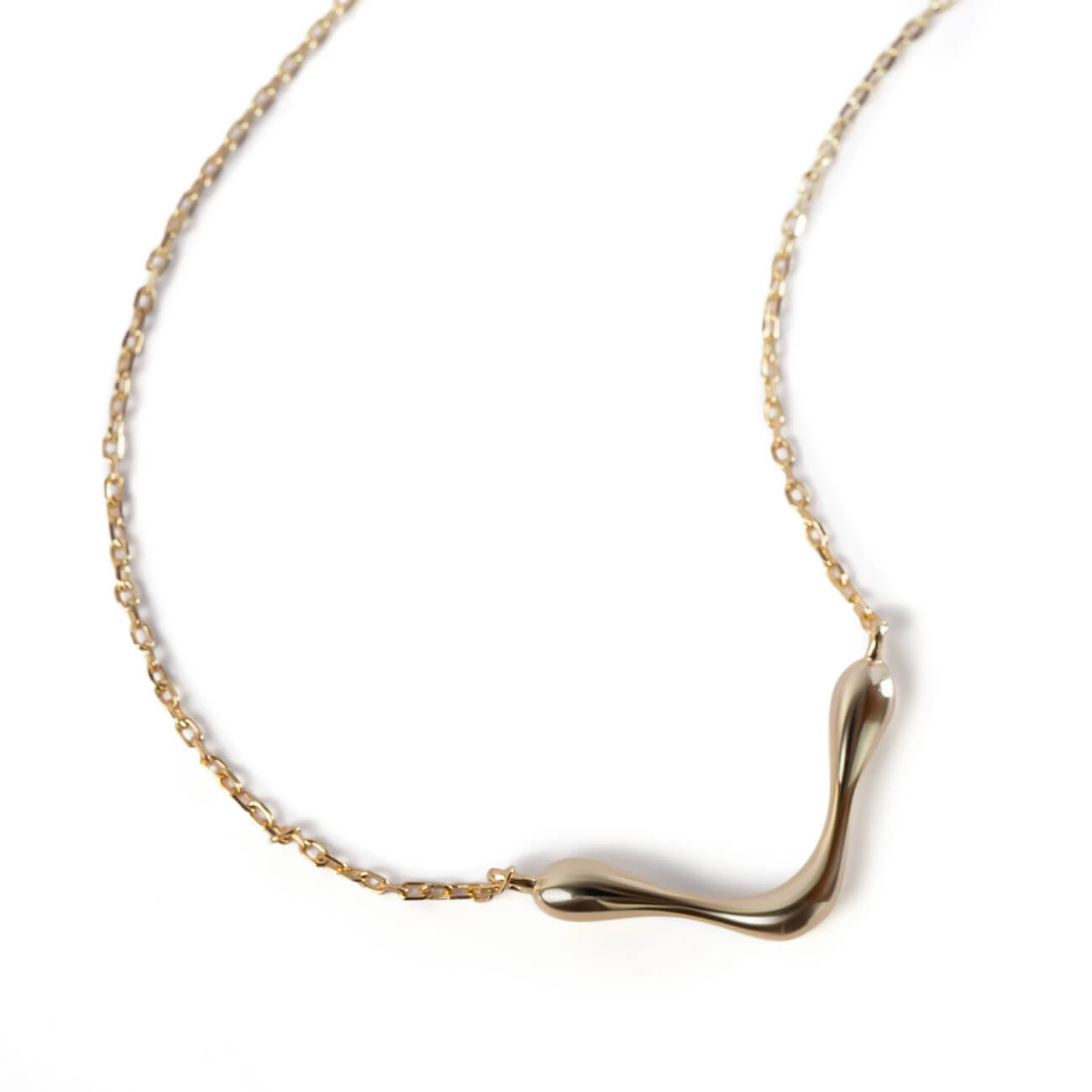 Silver925 Luster V Shaped Necklace | NERO-SILVER WEDGE NECKLACE