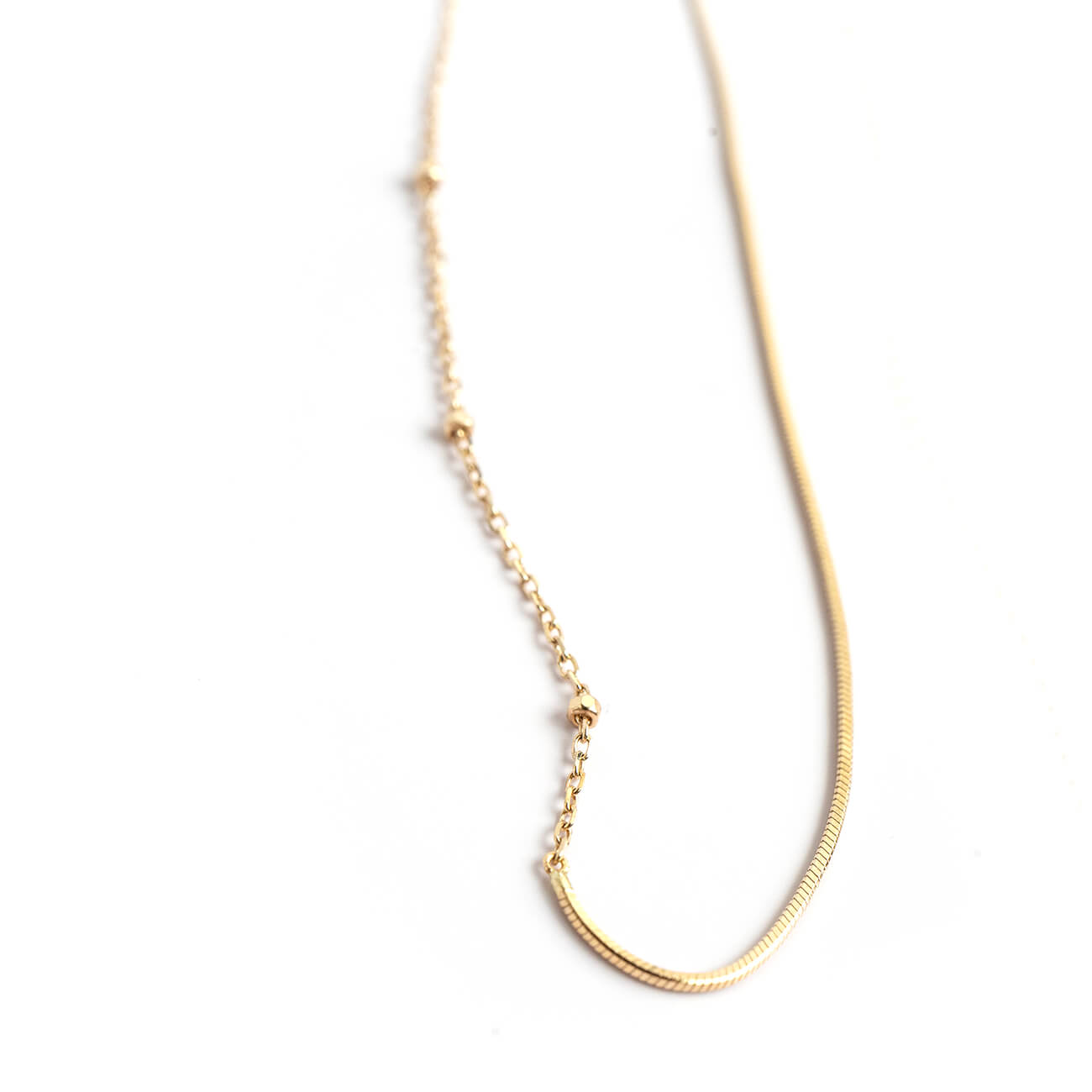 10K Gold Mix Chain Gold Bracelet | ARIADNE-MIKTOS-BR