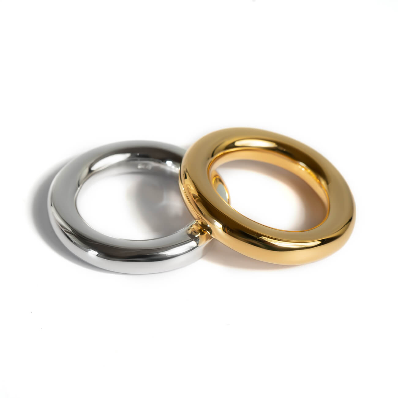 Ops 2 Rings 18K Gold Plated Sterling Silver Puffy Ring | Ops. – Ops. Jewelry