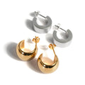 18K Gold Plated Sterling Silver Lustrou Hoop Pierce | CAPPIO
