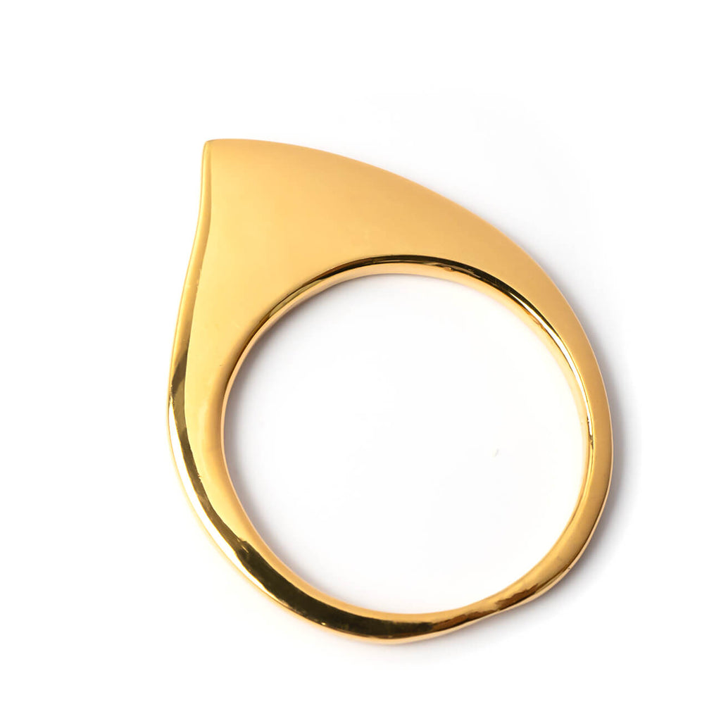 18K Gold Plated Sterling Silver Skiny Stacking Ring | LEIKKISA