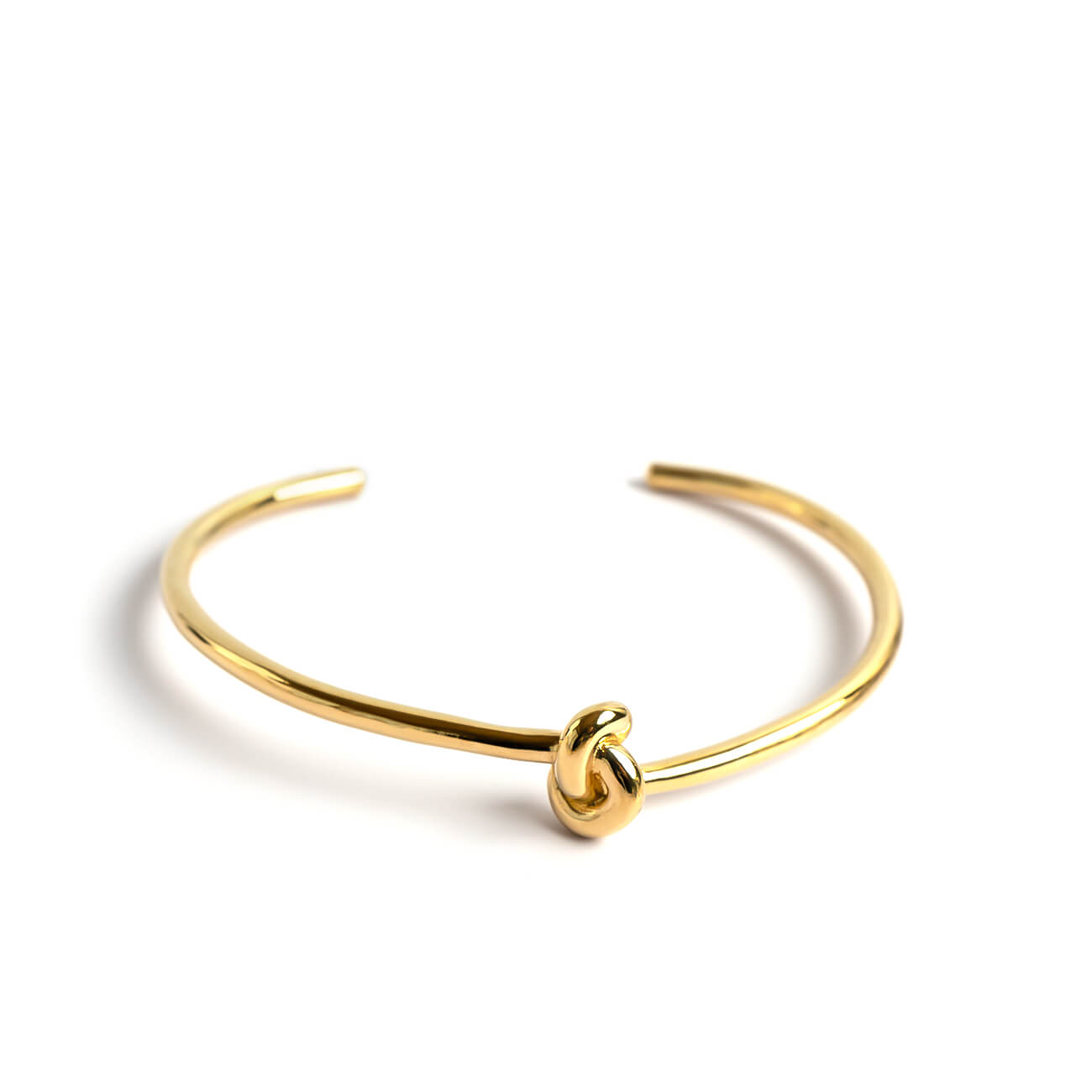 18K Gold Plated Sterling Silver Tight Knot Bangle | OBLIGA