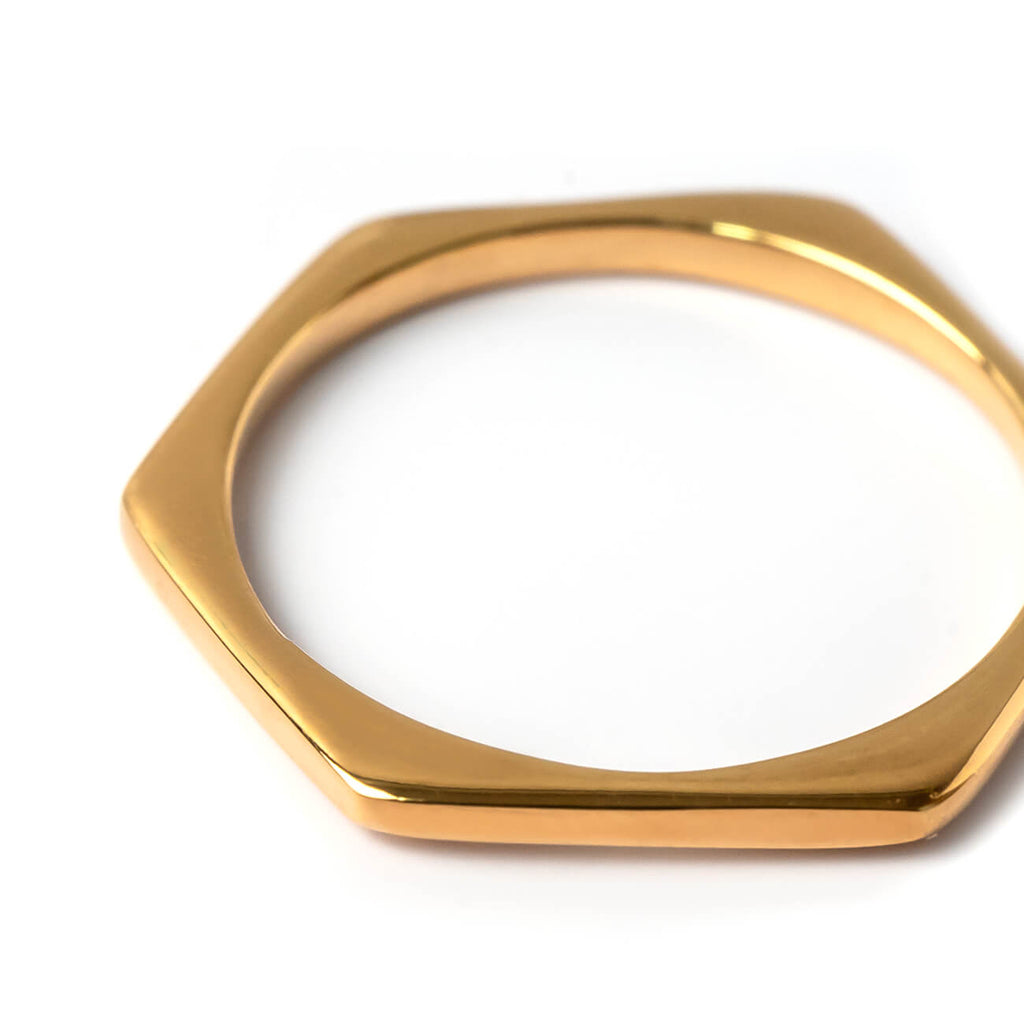 18K Gold Plated Sterling Silver Skiny Stacking Ring | LEIKKISA