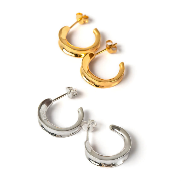 Silver925 Glossy Hoop Pierce ｜ RUKKIU-PE – Ops. Jewelry