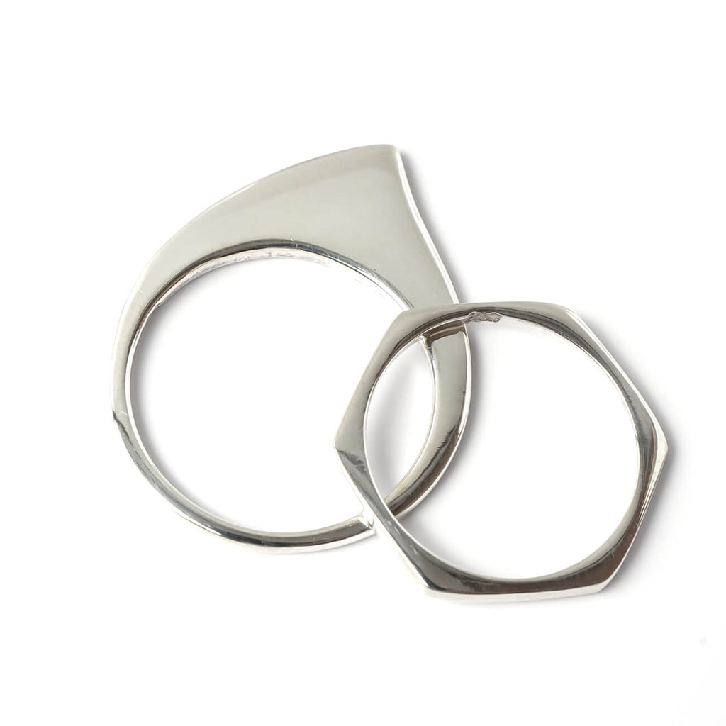 18K Gold Plated Sterling Silver Skiny Stacking Ring | LEIKKISA