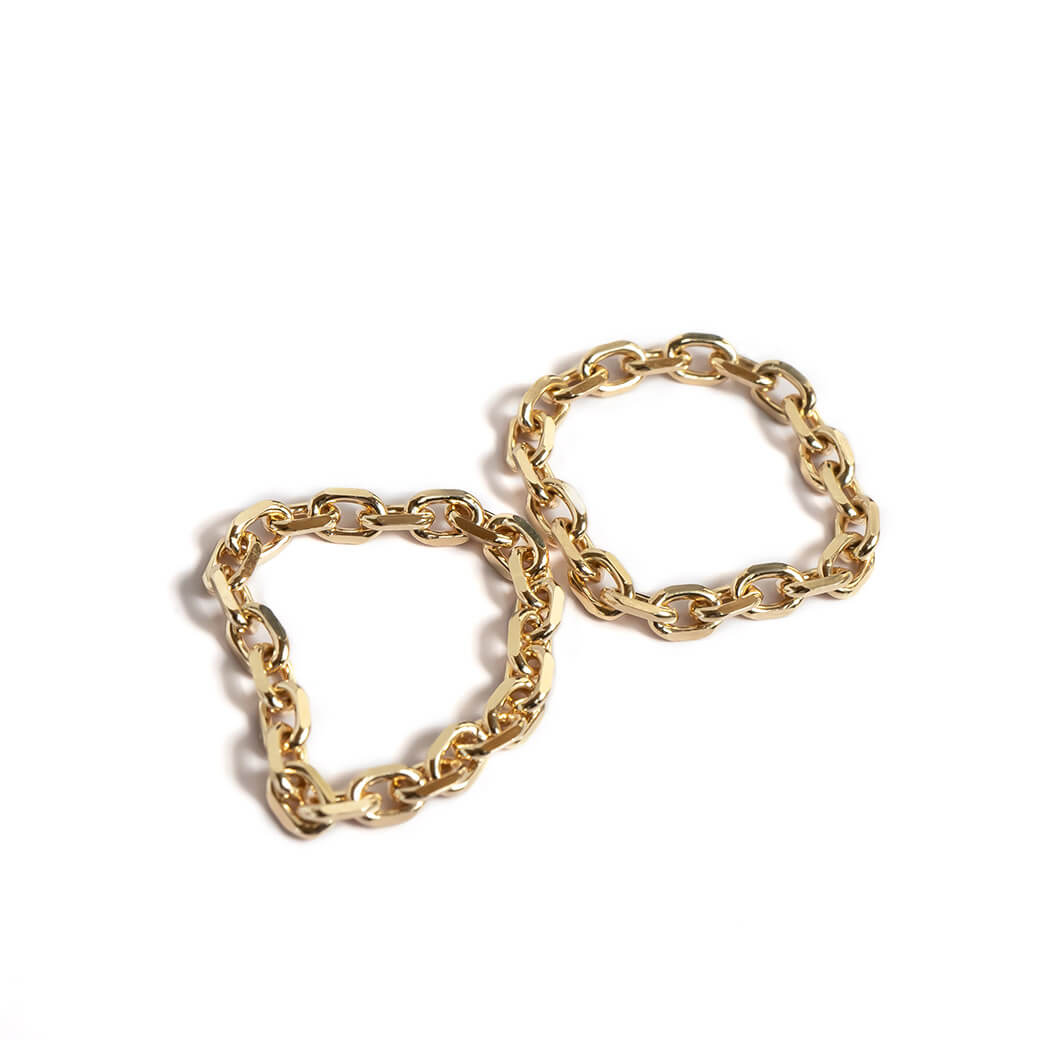 10K Gold Stacking Chain Ring | SILSILA