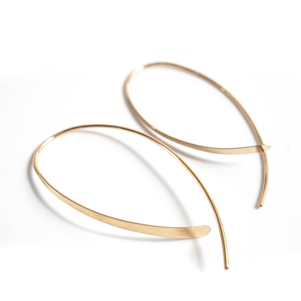 10K Curv Hang Earrings | GOUCCIA-K10