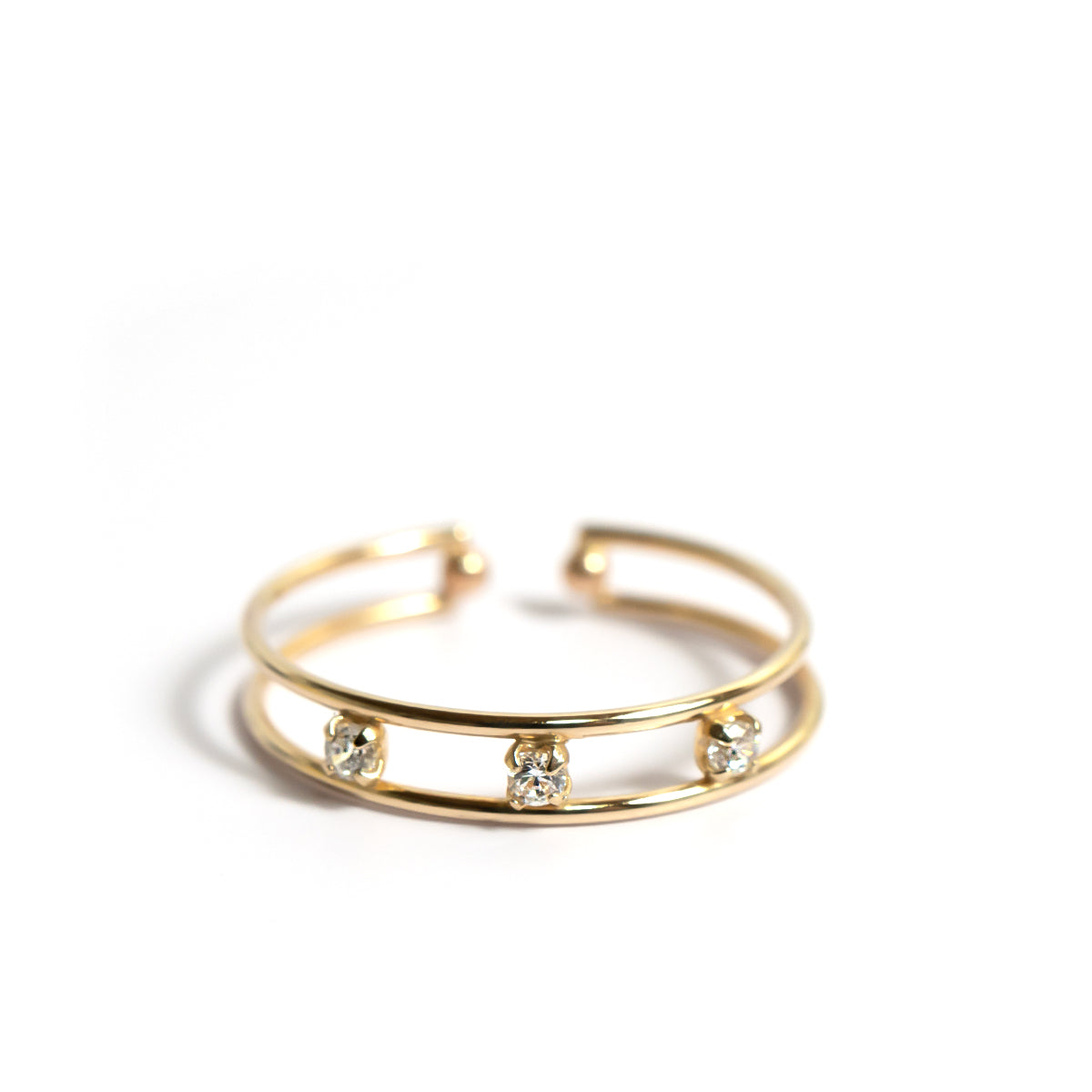 10K Gold Double Line Ear Cuff | JEMMY
