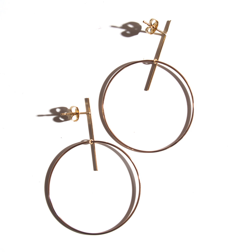 10K Gold Delicate Hoop Earrings | ORCUS-K10
