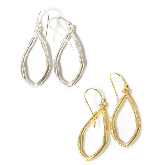Silver925 Leaf Shape Hook Earrings | LINOZA