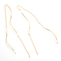 18K Gold Wavy Long Earrings | ORNE-WAVE