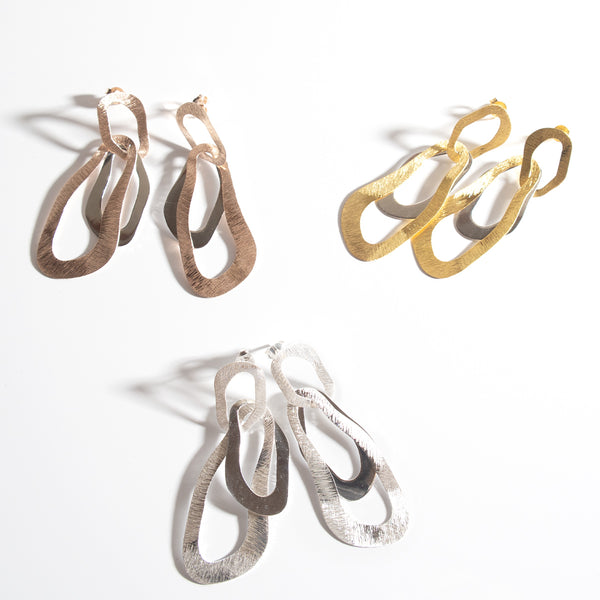 Silver925 Crooked Hoop Earrings | KREO