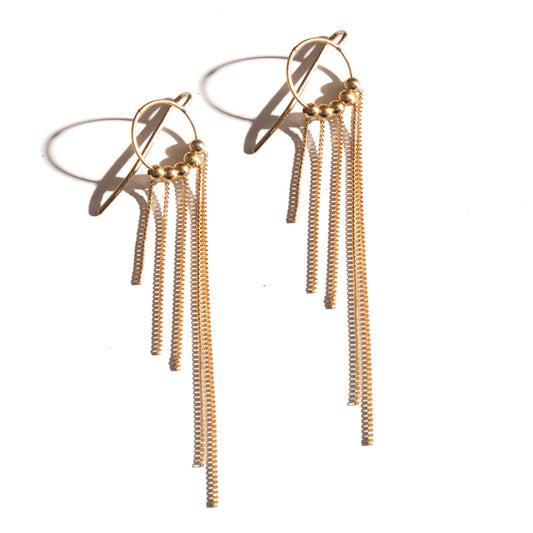 18K fringe Hook Earrings | QUALLO