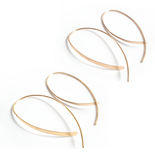 10K Curv Hang Earrings | GOUCCIA-K10