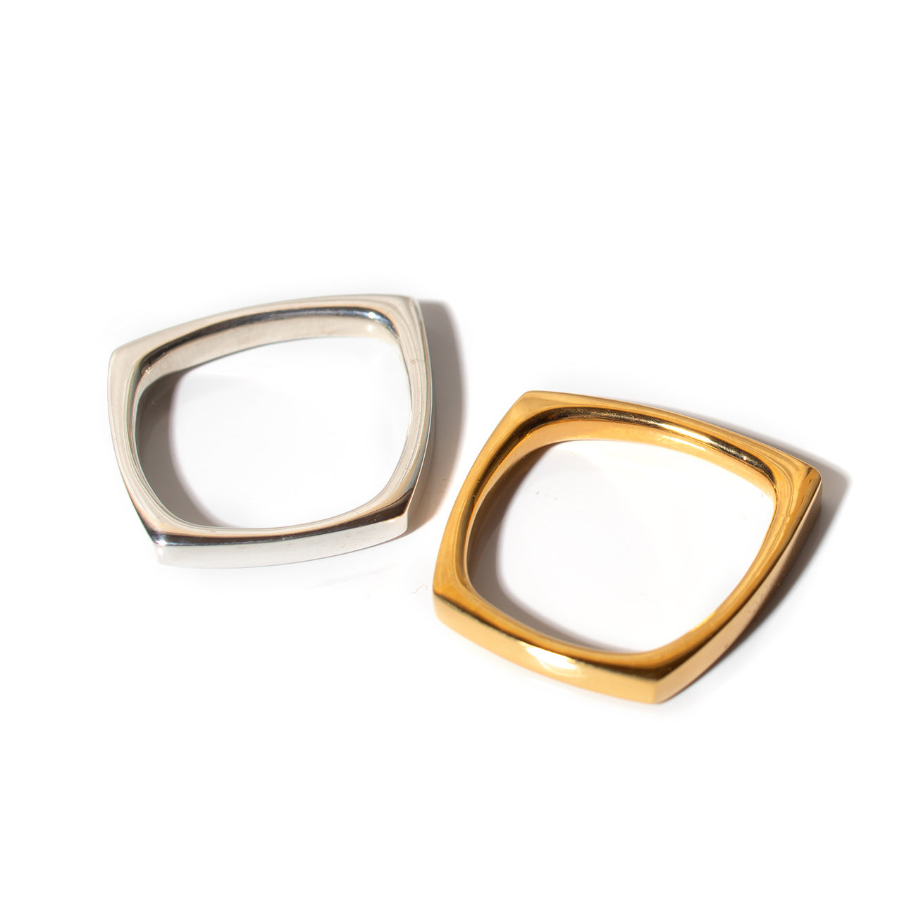 Silver925 Curvy Square Ring | EOLOU