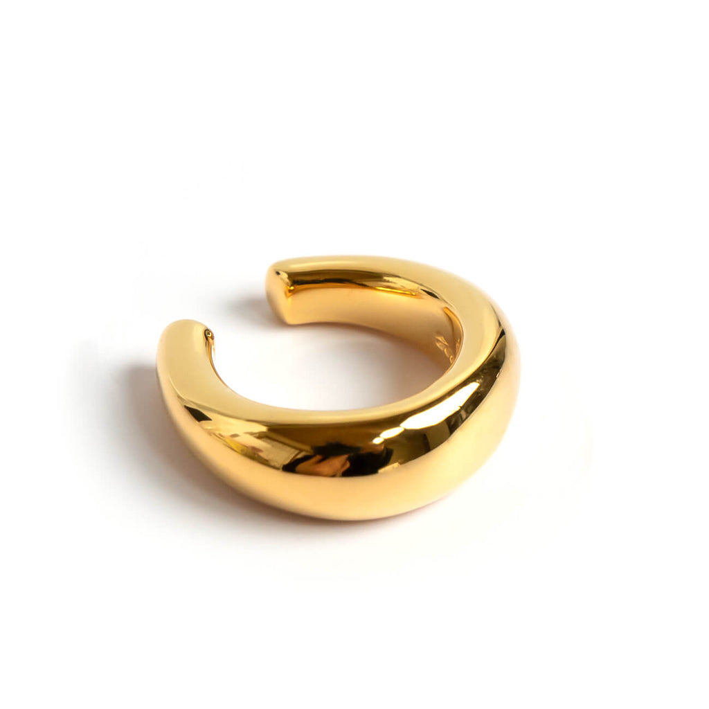 18K Gold Plated Sterling Silver Plump Ear Cuff | JENOA
