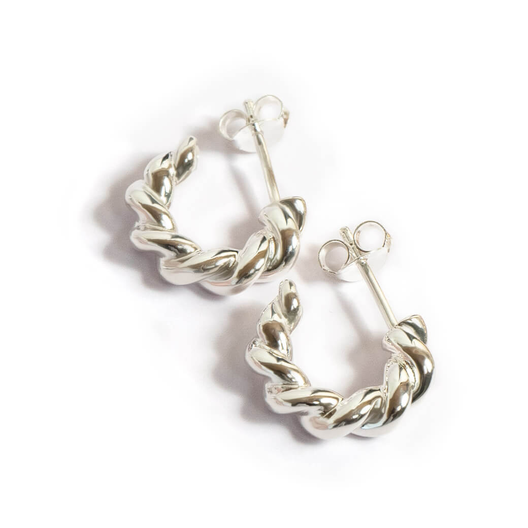 Silver925 Spiral Twist Earrings | KIPFERL