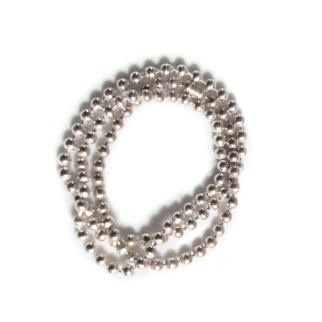 18K Gold Plated Sterling Silver Stacking Ball Chain Ring | LASSO