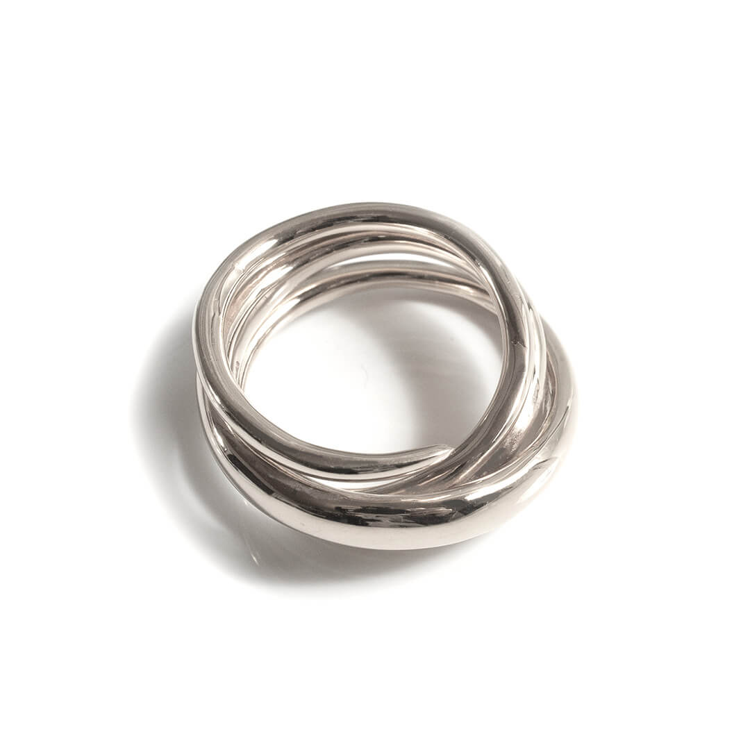 18K Gold Plated Sterling Silver Multi Layered Ring | PAMUR