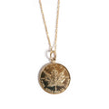 Canadian Maple Leaf 10K Gold Coin Necklace | RAFOLIO