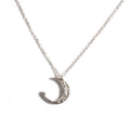 18K Gold Plated Sterling Silver Crescent Moon Pendant Necklace | LUNEVE