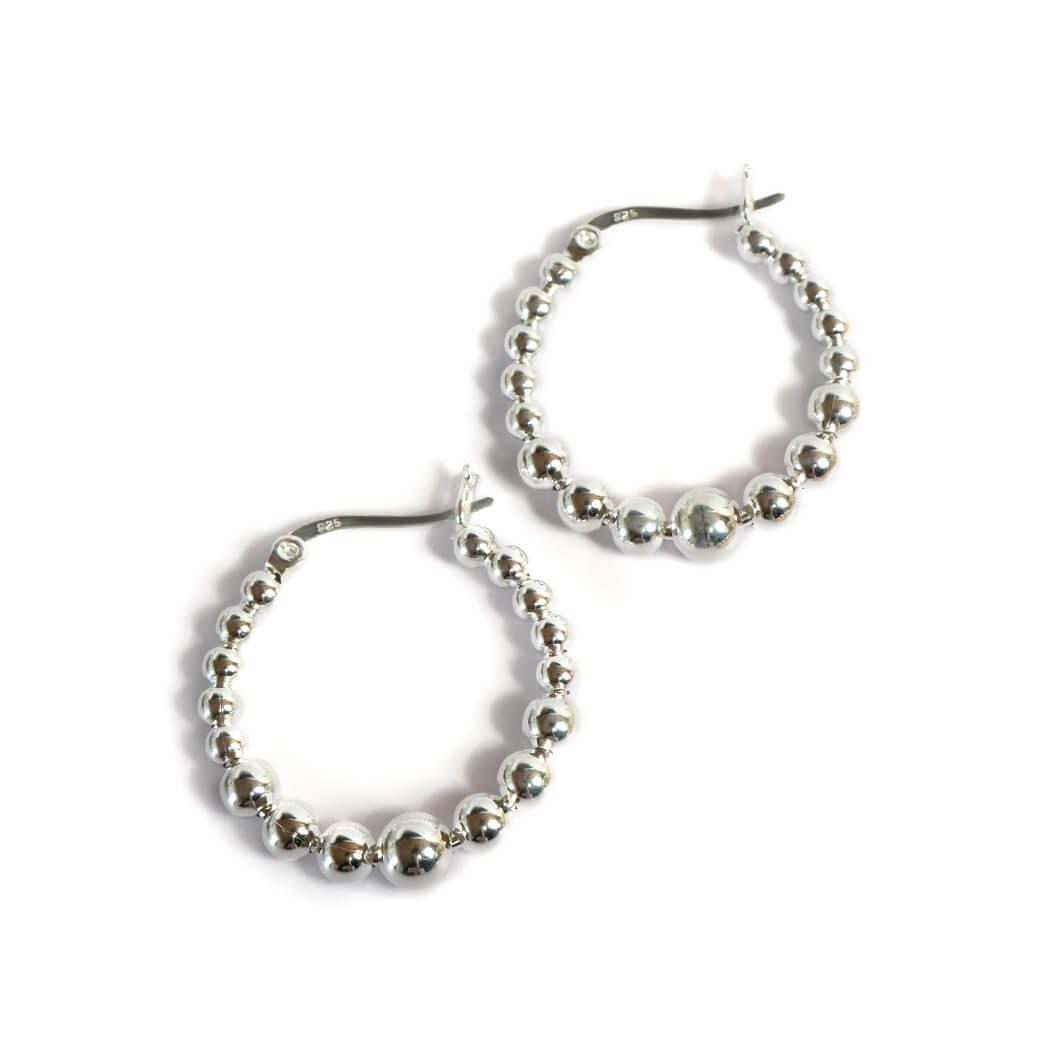 Silver925 Bubble Hoop Earrings | SPHELLA