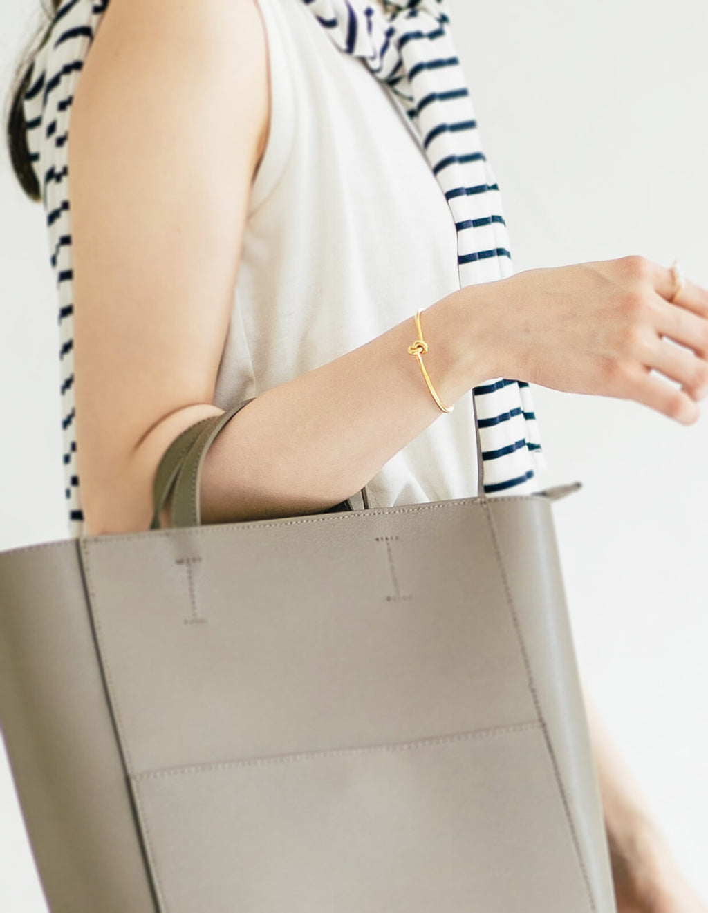 18K Gold Plated Sterling Silver Tight Knot Bangle | OBLIGA
