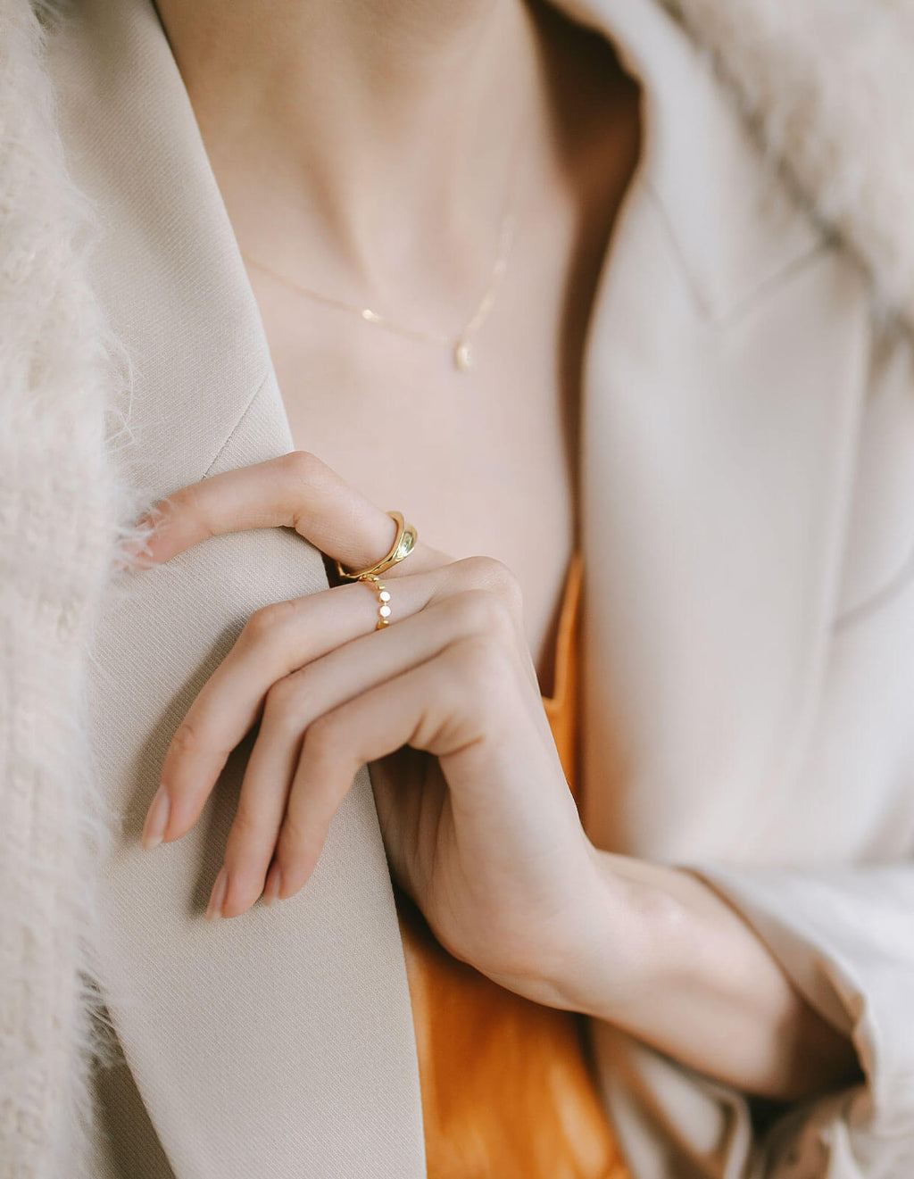 18K Gold Plated Sterling Silver Ripple Wave Ring | MIELIKKI-TUULI